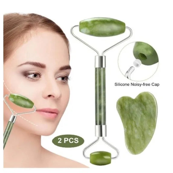 Rolo de pedra de jade Gua Sha Massagem facial