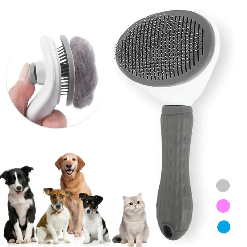 Escova Removedora de Pelos para Pets – Autolimpante e Prática!